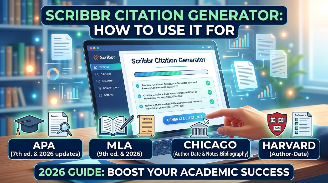 Scribbr Citation Generator: How to Use It for APA, MLA, Chicago & Harvard (2026 Guide) featured image